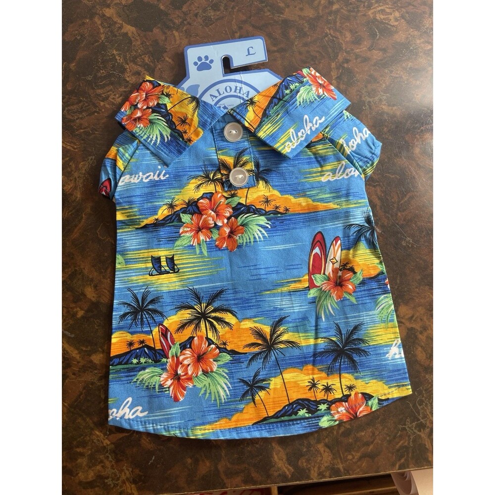 Pet Hawaiian Floral Shirt for Dog - Beautiful Print!